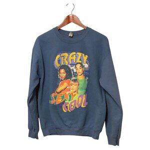 TLC Crazy Sexy Cool Blue Crewneck Sweatshirt Men M Gildan Vintage 90s Vintage